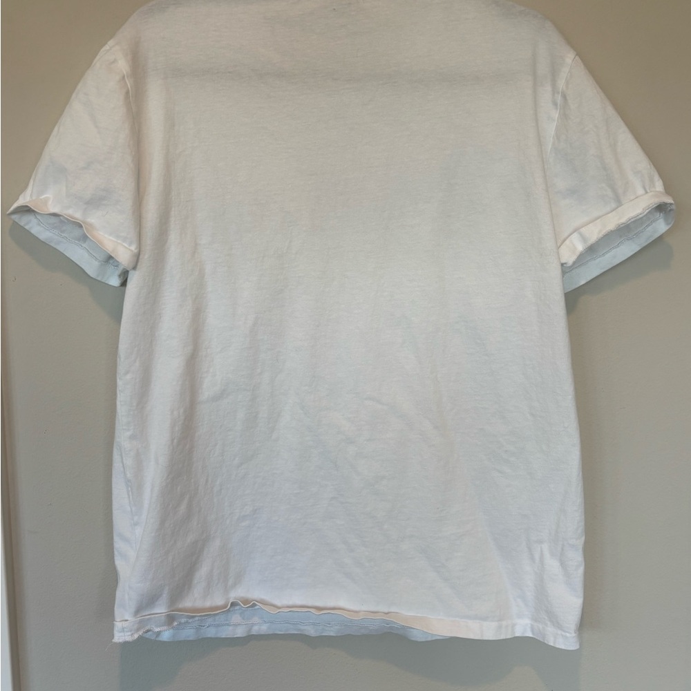 Ralph Lauren White Short Sleeve Tee with Navy POLO Logo 221 - Picture 2 of 5